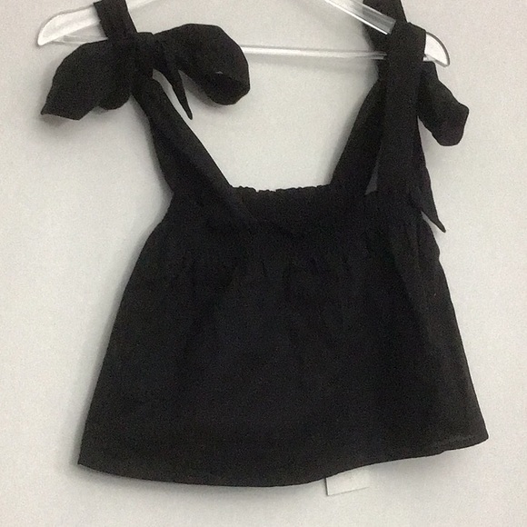 NWT Something Navy Tie Shoulder Top in Black Size Small - Picture 8 of 12